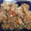 夏の白いワンコ♪'s cooksnap of when they made 鮭フレークとちりめんのお手軽炒飯♪.
