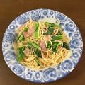 早起きまま's cooksnap of when they made 菜の花とベーコンのクリーミーパスタ.