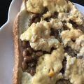おやつや's cooksnap of when they made 納豆のスクランブルエッグ on トースト.