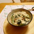 komutatata's cooksnap of when they made 春菊と納豆の卵とじにゅうめん.