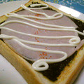 J・0505's cooksnap of when they made ハムと海苔の和風トースト☆.
