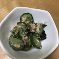 ぽちっどら's cooksnap of when they made 簡単常備菜！胡瓜とワカメとツナの酢の物.