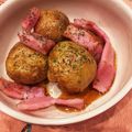 arrr_'s cooksnap of when they made 新じゃが揚げの甘辛+塩ベーコン.