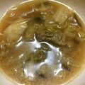 はるとニモdaddy's cooksnap of when they made 白菜、椎茸、豚肉、春雨の中華風スープ.