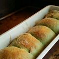 ＭＯＭＯＮＡＢＥ's cooksnap of when they made パウンド型で♡抹茶生クリームパン♡.