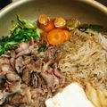 しばいぬcafe's cooksnap of when they made フライパンで♪すき焼き風肉豆腐.