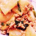 mamadonna's cooksnap of when they made カブと豚ひき肉がっつりおかず.