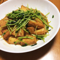 まるみw's cooksnap of when they made 厚揚げと豆苗の胡麻ドレッシング炒め.
