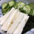 huto☆'s cooksnap of when they made 山芋・きゅうり・わかめの酢の物.