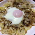さゆゆゆこ's cooksnap of when they made とろ～り目玉焼き乗せ☆もやしのお焼き.