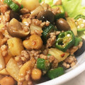 うさこ＠UK's cooksnap of when they made 納豆と挽肉、ネバネバ野菜の中華風炒め.