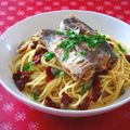 KT121's cooksnap of when they made ドライトマトとオイルサーディンのパスタ.