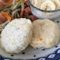パフェうさこ♪'s cooksnap of when they made 米粉おやき.