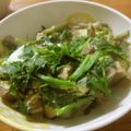 低カロ探検隊's cooksnap of when they made 油麩とせりの卵とじ.
