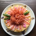 かずみーん☆'s cooksnap of when they made バースデー寿司ケーキ.