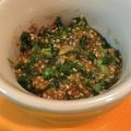 tikariri's cooksnap of when they made セロリの葉の味噌きんぴら.