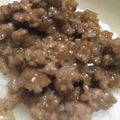 足るを知る。程々て事's cooksnap of when they made 大人の味わい 酒粕肉そぼろ.