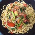 Arinka's cooksnap of when they made 小松菜とツナとミニトマトの和風パスタ.