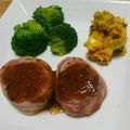 ジュスカ's cooksnap of when they made 豚ヒレ肉ベーコン巻きハニーマスタードソース.