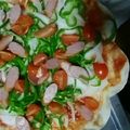 ぱぷ＆ぴょんちゃん's cooksnap of when they made 簡単、餃子の皮でクリスピーピザ.