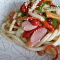 ピンクのたまご's cooksnap of when they made 柚子コショウで焼きうどん.