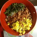 お〜♪'s cooksnap of when they made キムパっぽい☆変わりそぼろ弁当.