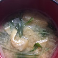 クック9HDOBA☆'s cooksnap of when they made 朝食 水菜と揚げの味噌汁.