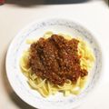 hakuton's cooksnap of when they made 肉肉しい簡単ミートソース.