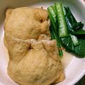 ☆みゃん吉☆'s cooksnap of when they made 鶏ひき肉とあげの巾着煮＊優しい味です.