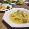 tonapan's cooksnap of when they made 新ジャガとキャベツと鶏肉のワイン蒸し.