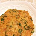tanoyuki's cooksnap of when they made ジャガイモで作る、オクラチヂミ♫.