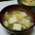 パンダ達の母です。's cooksnap of when they made レタスと豆腐と卵のお吸い物.