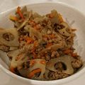 チビっこ大好き's cooksnap of when they made れんこんとひき肉の甘煮.