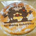 ayuteddy's cooksnap of when they made 結婚記念日★ミッキーミニー時短2段ケーキ.