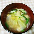 ＊れいぴん＊'s cooksnap of when they made ブロッコリーの芯の皮の味噌汁！！.