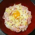 Mm08's cooksnap of when they made 電子レンジで　簡単カルボナーラ丼.