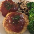 野ノハナ's cooksnap of when they made ふわふわ豆腐ハンバーグと簡単付け合わせ❤.