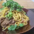 ダイナマイト漆黒's cooksnap of when they made ☆パクチーのせ牛肉もやしのタイ風焼きそば.