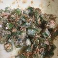 ココキキララ's cooksnap of when they made オクラのマヨ鰹和え.