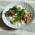 ぼちかりお's cooksnap of when they made 早い！安い！美味い！なっとうふ丼！.