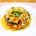 アイリッシュショコラ's cooksnap of when they made 春菊とエノキ入りおろしソースハンバーグ.