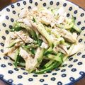 YUKIKI☆'s cooksnap of when they made 鶏ささみときゅうりのぬた（酢味噌）和え.