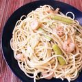 okkk2's cooksnap of when they made レモン風味♡海老のペペロンチーノ.
