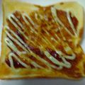 ジャムハム's cooksnap of when they made だらず朝ごはん♡簡単♡お好み焼トースト.