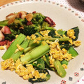 himeღ's cooksnap of when they made 鶏挽き肉と小松菜の玉子炒め.