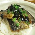腹下し's cooksnap of when they made 海鮮！秋刀魚の蒲焼き丼.