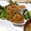 ジッポ's cooksnap of when they made れんこんのはさみ焼き.
