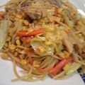 hinaたん's cooksnap of when they made カレーうどん味のパスタ.