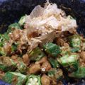 北海道伯爵's cooksnap of when they made オクラ納豆（かつおぶし風味）.