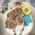 みかん141's cooksnap of when they made お弁当☆枝豆を魚肉ソーセージでまきまき♪.